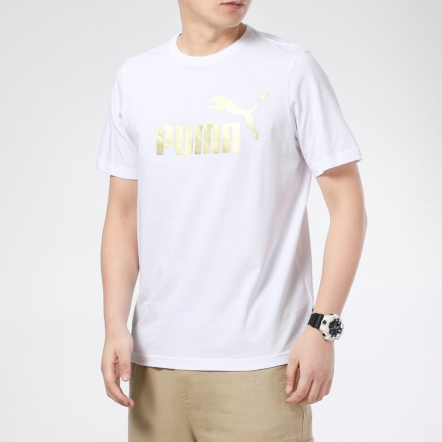 PUMA Printed Short Sleeve T-Shirt 'White' 845573-02