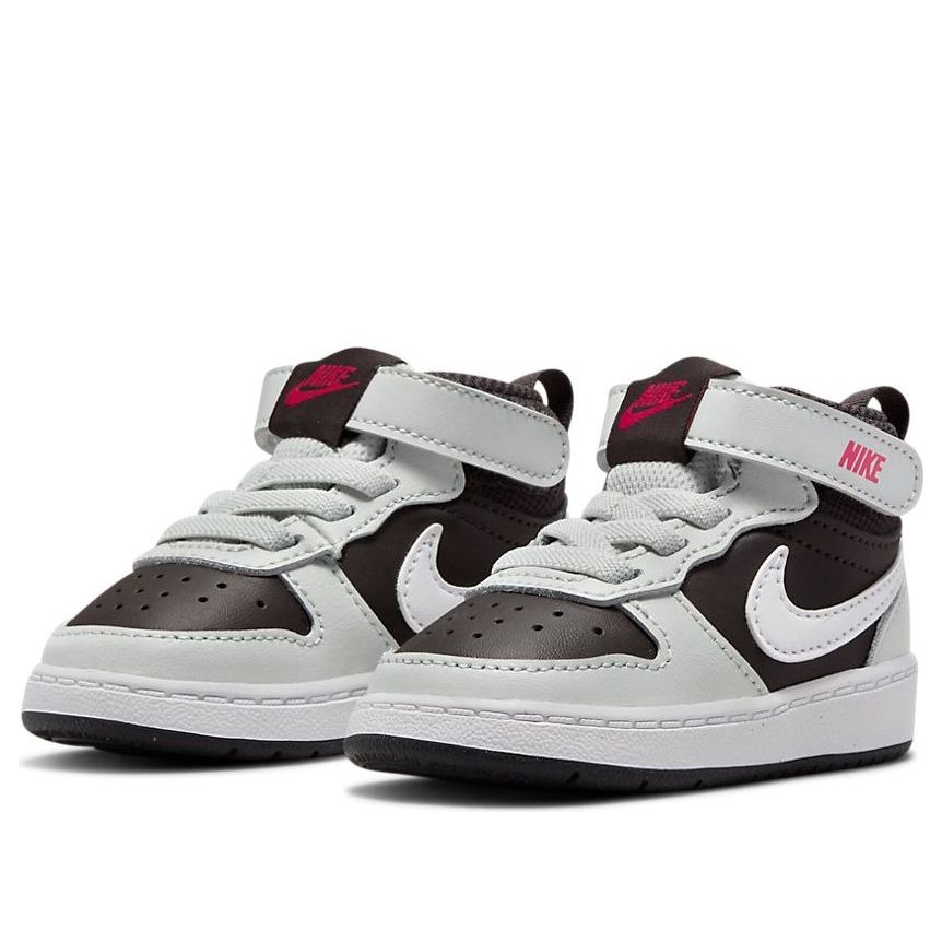 (TD) Nike Court Borough Mid 2 'Medium Ash Siren Red' CD7784-200