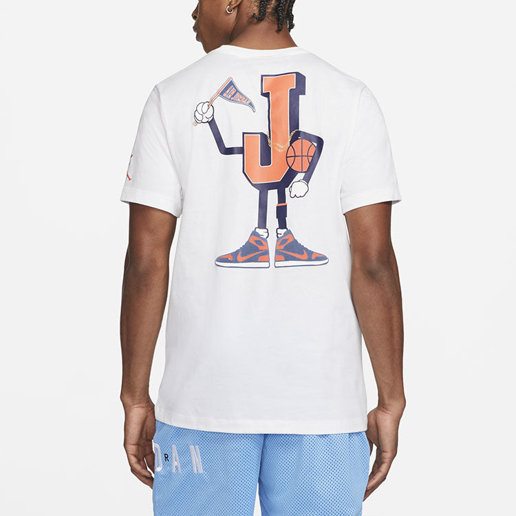 Air Jordan AJ23 MENS Varsity Sports Crew-neck Short Sleeve White CV3410-100
