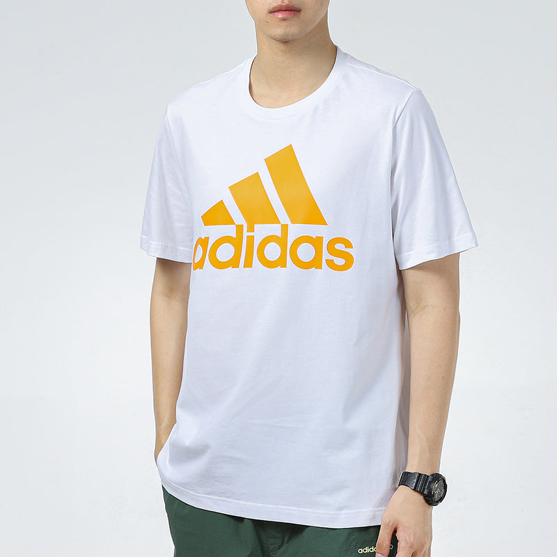 adidas Bl Sj T Logo Sports Short Sleeve Men's White H12173