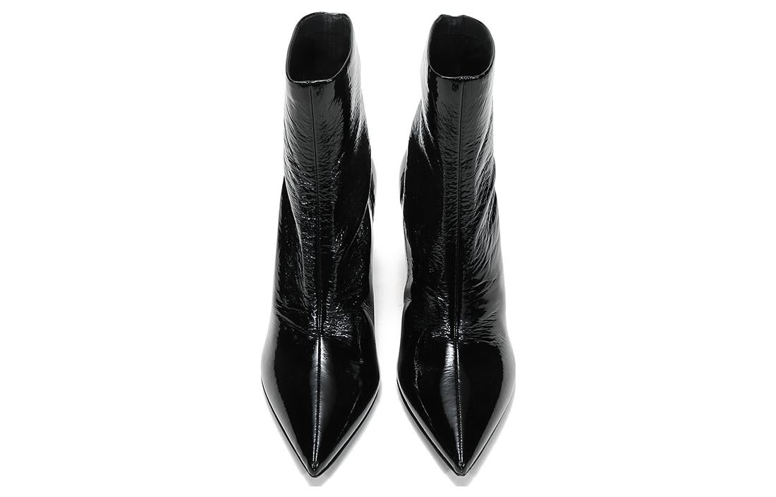 (WMNS) PRADA 90mm Patent Leather Effect Ankle Boots 'Black' 1T003M_3LBK_F0002_F_B085