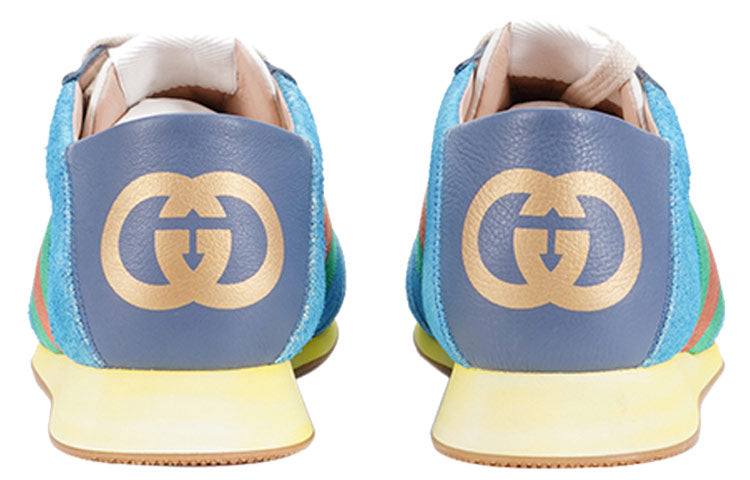 (WMNS) Gucci Rocket Suede Low 'Blue' 537049-0WE10-4361