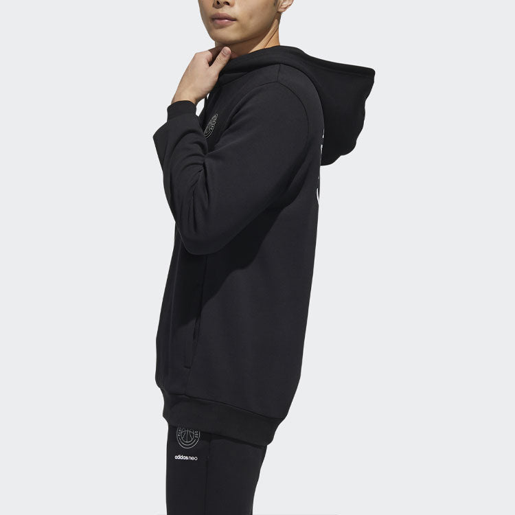 adidas neo M Cs Vrsty Hd Casual Basketball Sports hooded Pullover Black GJ8947