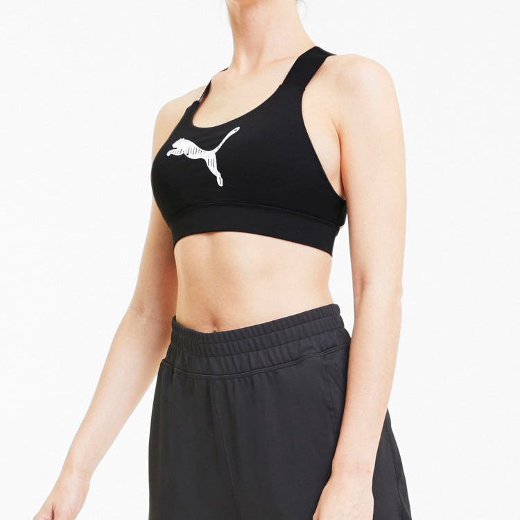 (WMNS) PUMA Mid Impact Feel it Bra 'Black' 519575-01