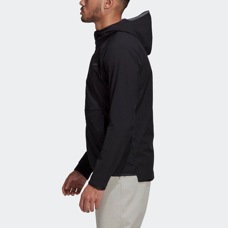adidas Terrex Outdoor logo Sports Hooded Jacket Black FT7225