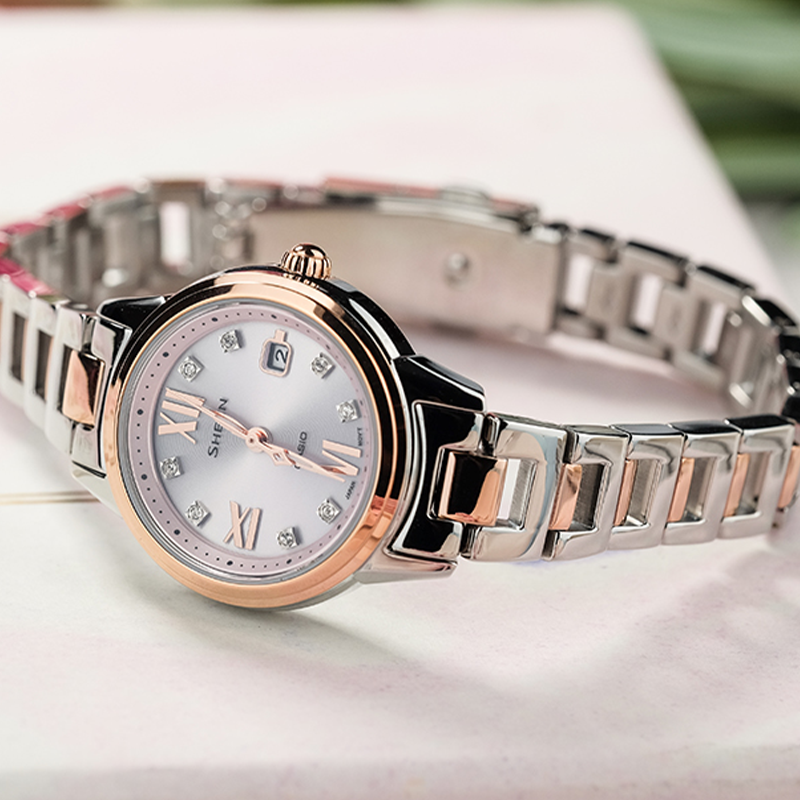 CASIO SHEEN Solar Powered Quartz Waterproof Sapphire Crystal SHE-4522SG-4A-PERSON