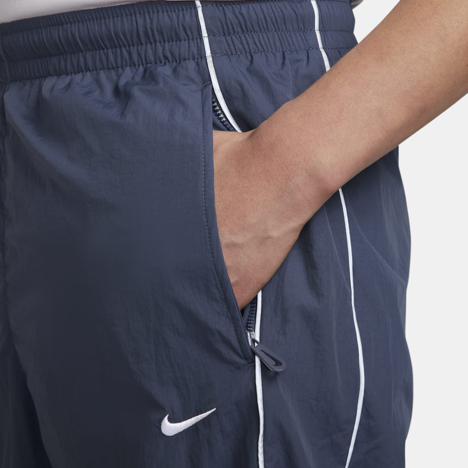 Nike Solo Swoosh Knit Zippered Pants Asia Sizing 'Thunder Blue' FB8621-437