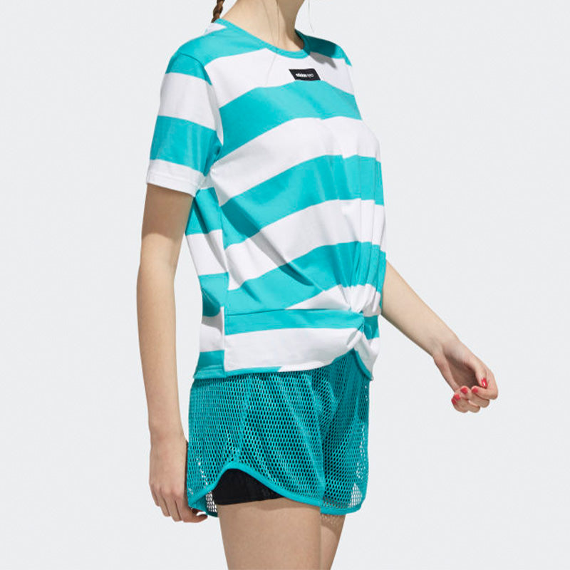 (WMNS) adidas neo CS TSHIRT Sports Round-neck Green DW7767