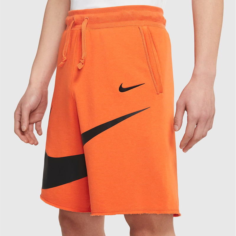 Nike Sportswear Swoosh Logo Printing Knit Sports Shorts Orange DJ5373-801