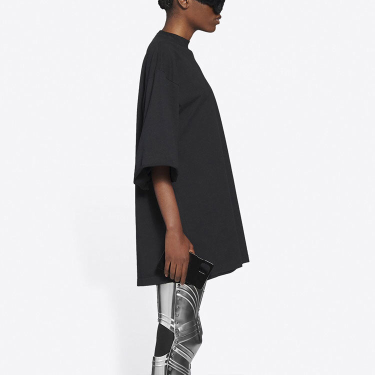 Balenciaga Unisex FW21 Printing Round-neck Tee Black 661715TKVE51070