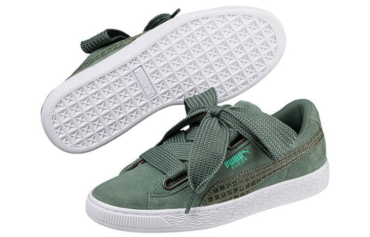 (WMNS) PUMA Suede Heart Street 2 Green 366780-02