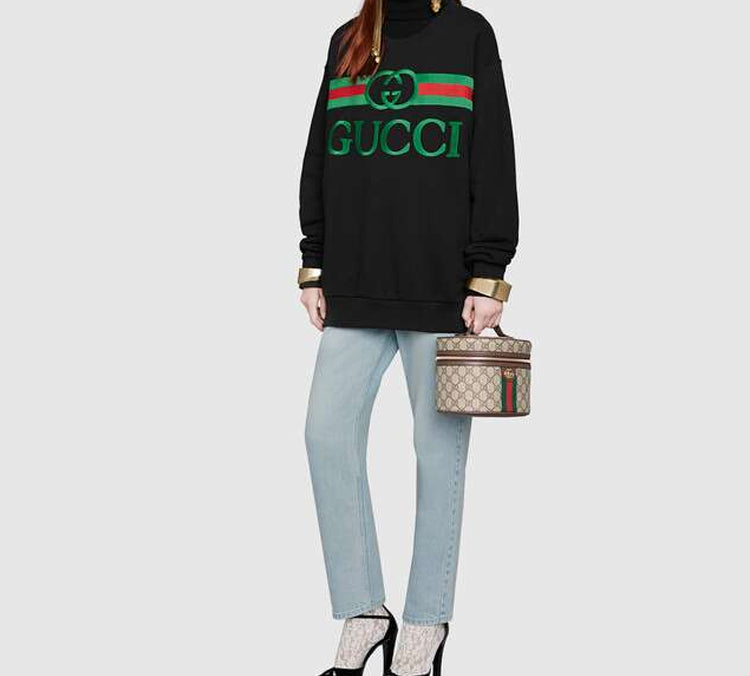 (WMNS) Gucci Big Logo Black 469250-XJCCG-1082