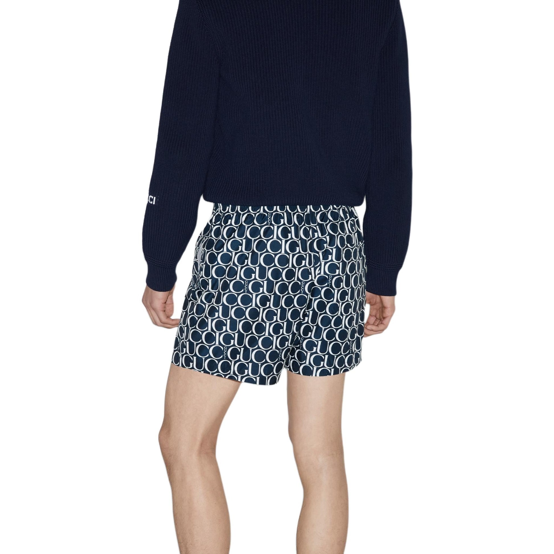 Gucci Maxi Gucci Print Nylon Swim Shorts 'Navy' 787899-XHAI5-4735