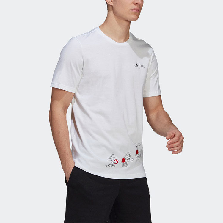 adidas x Disney Jointly Signed Causual Sports Round Collar Printing Male White GL3219