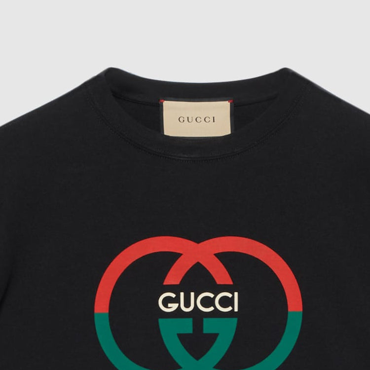 Gucci Cotton Jersey Printed T-Shirt 'Black' 771758-XJF68-1152