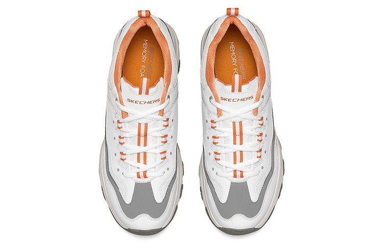 Skechers D'Lites I-Conik Low-Top Running Shoes White/Orange/Grey 8790091-WMLT