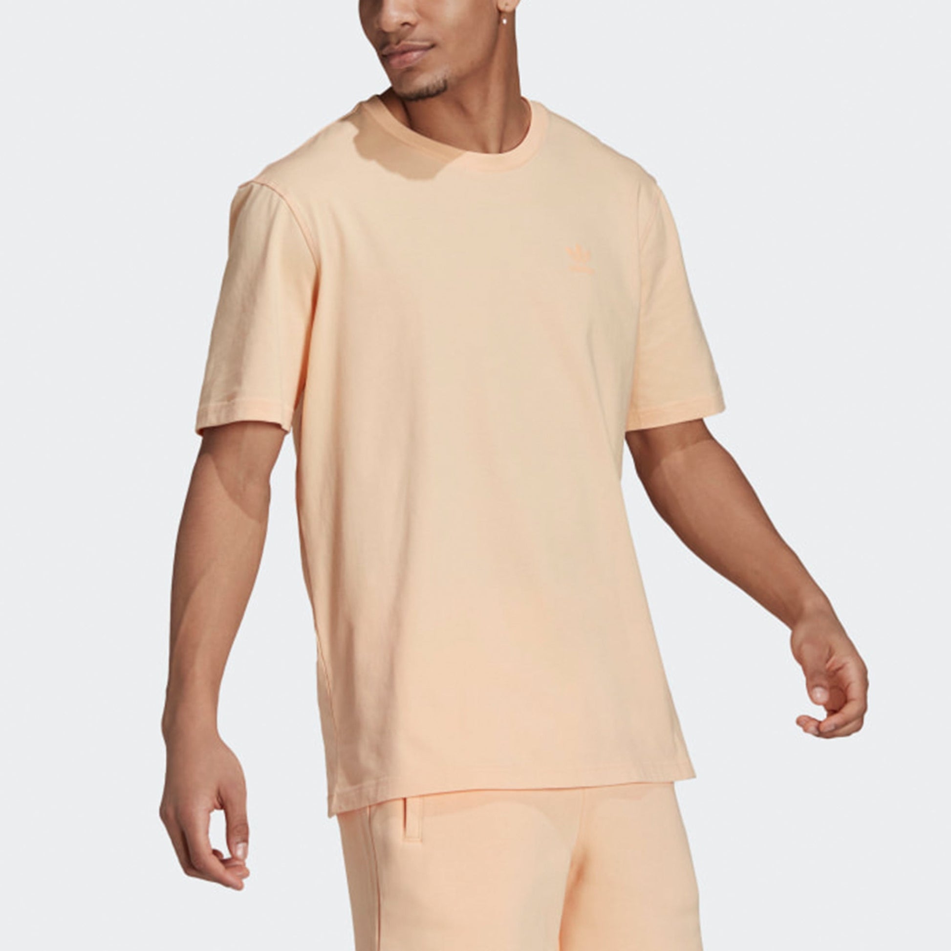 Men's adidas originals Casual Breathable Sports Short Sleeve Apricot Color T-Shirt H09131