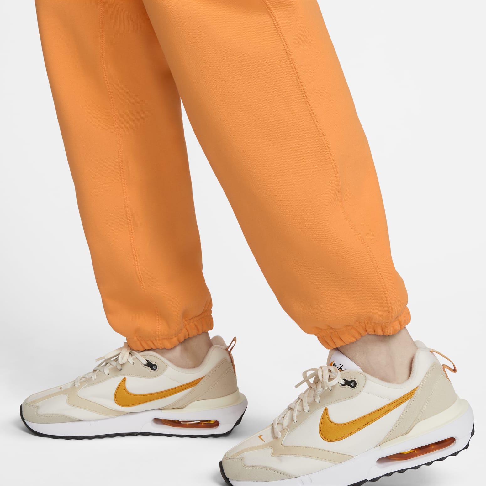 (WMNS) Nike Solo Swoosh Fleece Pants 'Vivid Orange White' CW5565-836