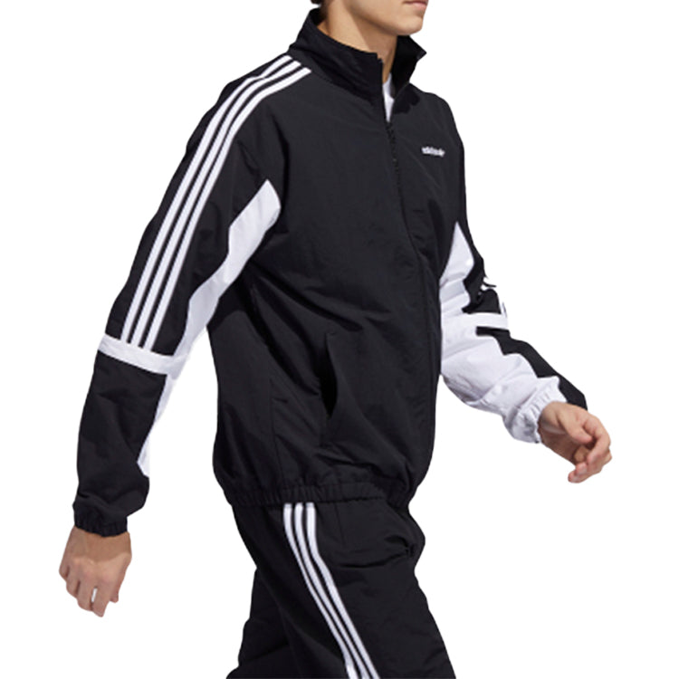 adidas originals GLOBE TT Stand-up Collar Sports Coat Male Black GD2089