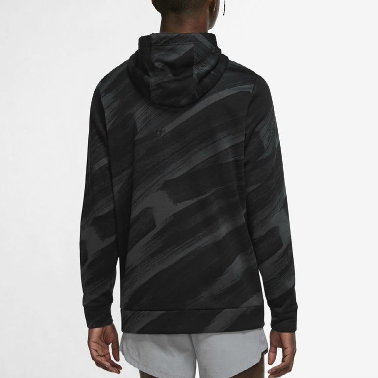 Men's Nike Therma-FIT Sport Clash Full-Length Zipper Cardigan Training Hooded Track Jacket Black DD1891-010