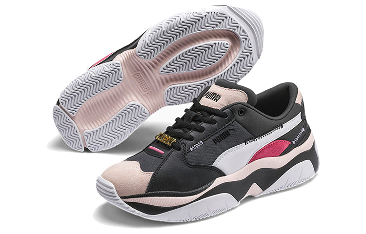 (WMNS) PUMA Storm Anti-Valentine's Day Low-top Running Shoes Black/White 372118-01