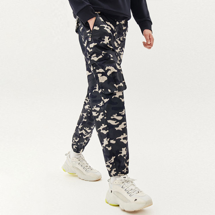 FILA Casual Sports Woven Camouflage Cargo Pants Men's Blue F51M048806F-ZA
