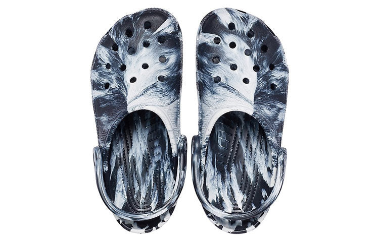 Crocs Beach Marble Unisex Black White Sandals 'Black White' 206867-103