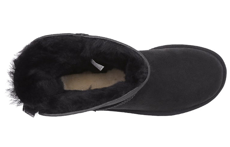 (WMNS) UGG Mini Bailey Bow II Exotic Boot 'Black' 1102972-BLK