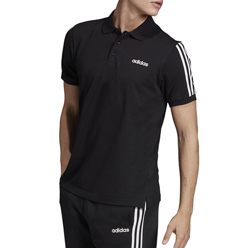 adidas Casual Sports Breathable Short Sleeve Polo Shirt Black EJ0927