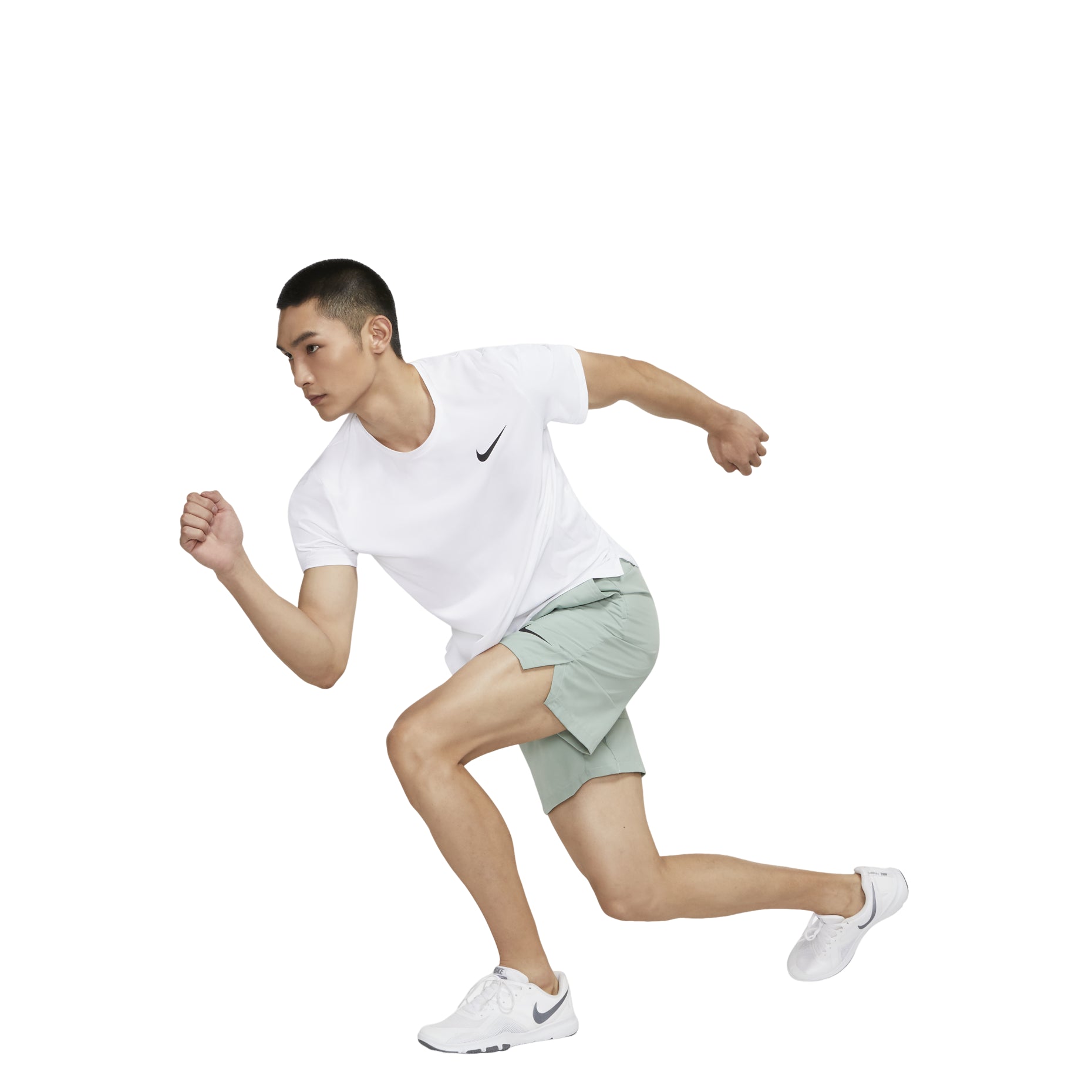 Nike Pro Dri-FIT Sports Training Quick-dry Crewneck Short Sleeve Men's White CZ1182-100