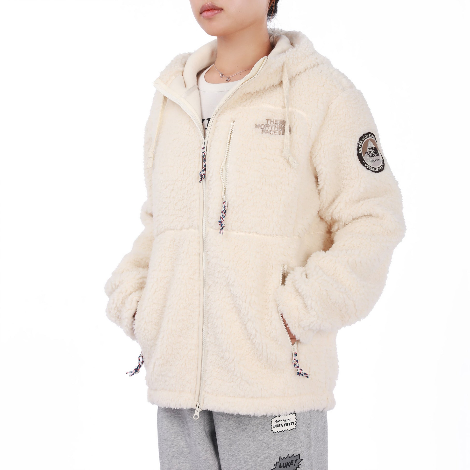 THE NORTH FACE Fleece Hoodie Jacket 'White' NJ4FM57A