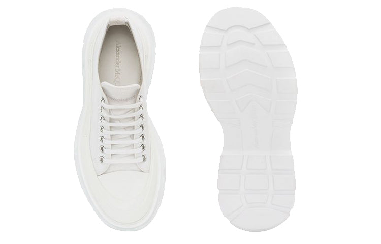 (WMNS) Alexander McQueen Tread Slick Low Lace Up 'White' 611705W4L329000