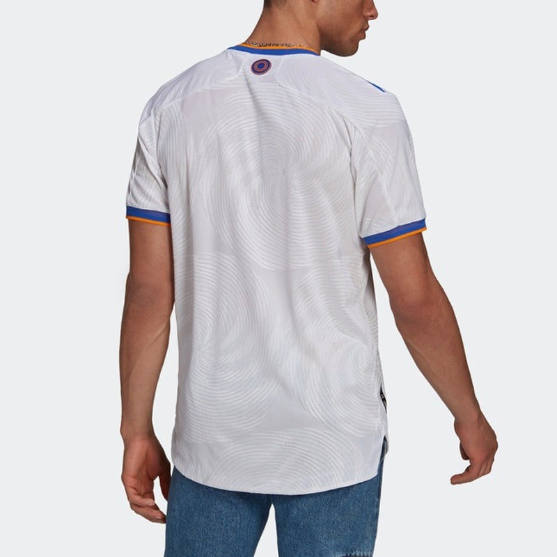 adidas real Madrid 21-22 Season Player Edition Home Alphabet Logo Stripe Sports Short Sleeve Soccer/Football White GQ1360