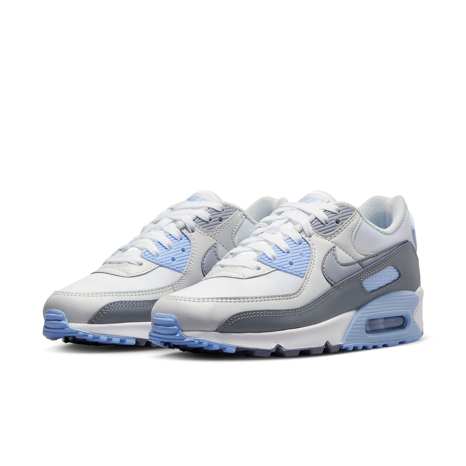 (WMNS)Nike Air Max 90 'White Grey Blue' FB8570-100
