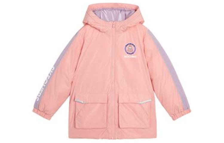 (GS) Skechers x SpongeBob SquarePants Graphic Down Jacket 'Black Yellow Pink' L321K172