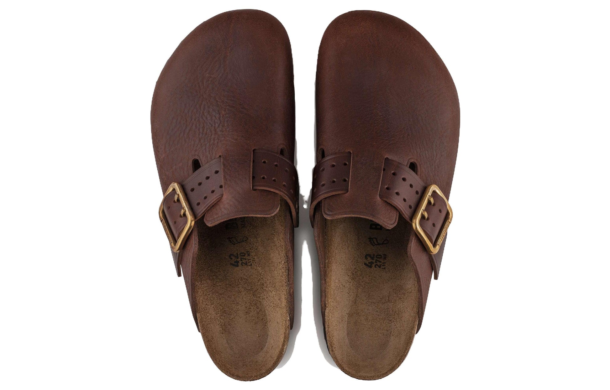 Birkenstock Boston Bold Leather Narrow Fit 'Roast' 1022673