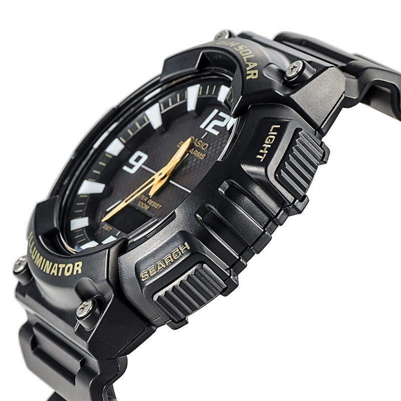 CASIO Waterproof Sports Solar Powered Mens Black Analog AQ-S810W-1BVDF