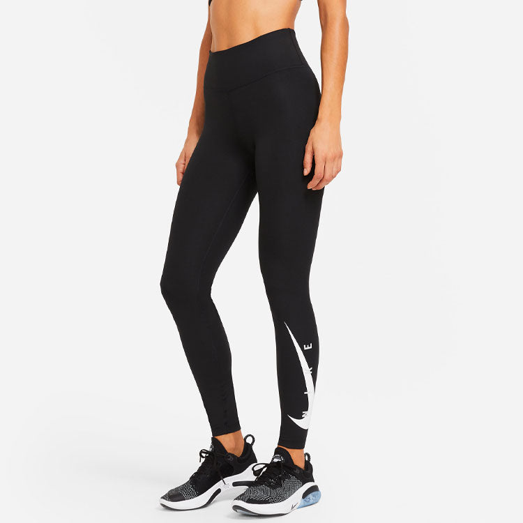 (WMNS) Nike Swoosh Run Logo Fitness Pants Black DA1146-010
