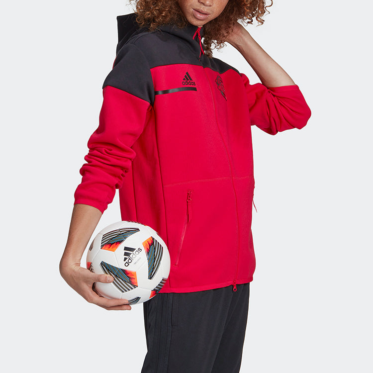 adidas Manchester United 20-21 Season Soccer/Football Sports Jacket Red GN4757