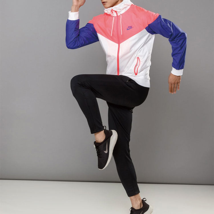Nike Windrunner Sports Colorblock Casual Jacket Blue White 727325-104