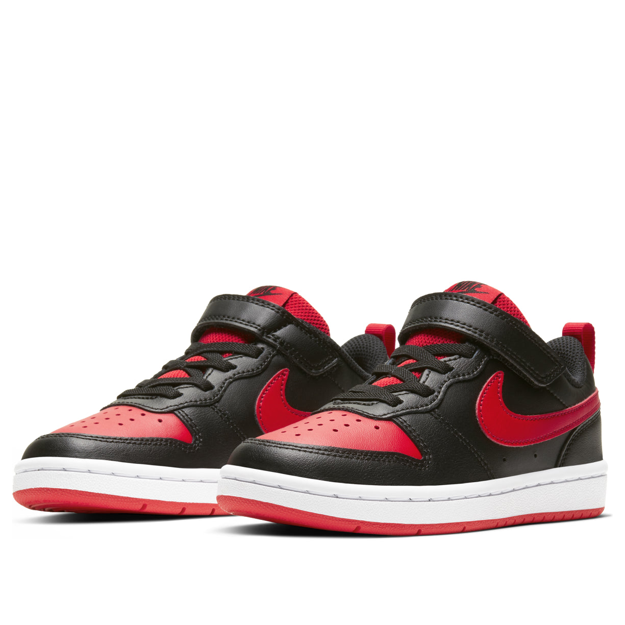 (PS) Nike Court Borough Low 2Velcro 'Bred' BQ5451-007