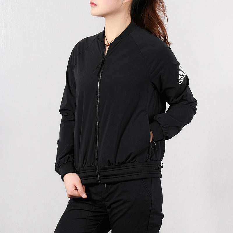 (WMNS) adidas Bomber Woven Jacket Asia Sizing 'Black' DW4586