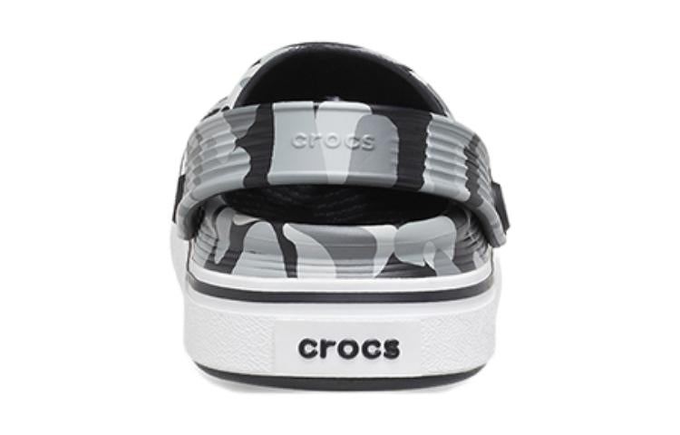 (GS) Crocs Off Court Printed Clogs 'Grey Black White' 209150-066