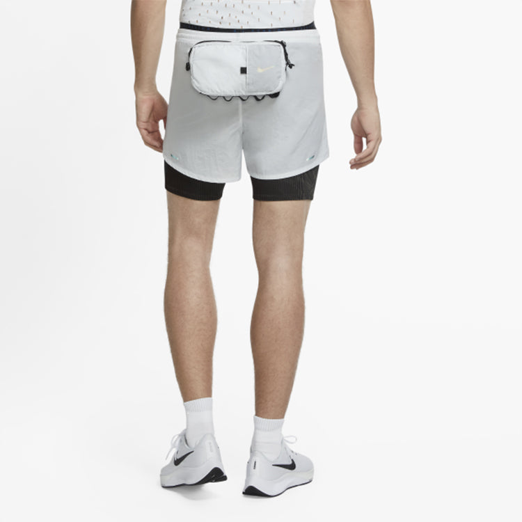 Nike RUN DIVISION 3-IN-1 Running Shorts White Gold Color Whitegold CU5557-043