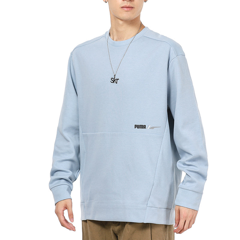 PUMA Training Sports Breathable Round Neck Pullover Sky Blue 846532-61