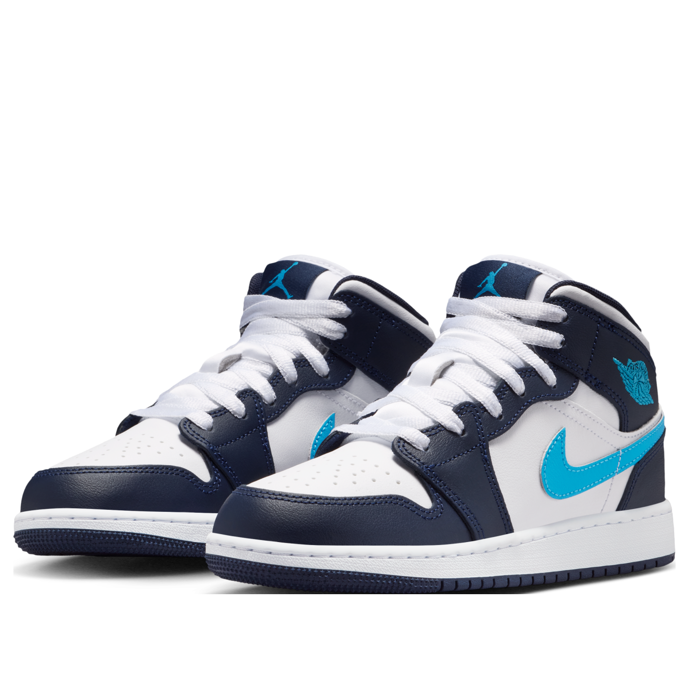 (GS) Air Jordan 1 Mid 'Obsidian White' DQ8423-404