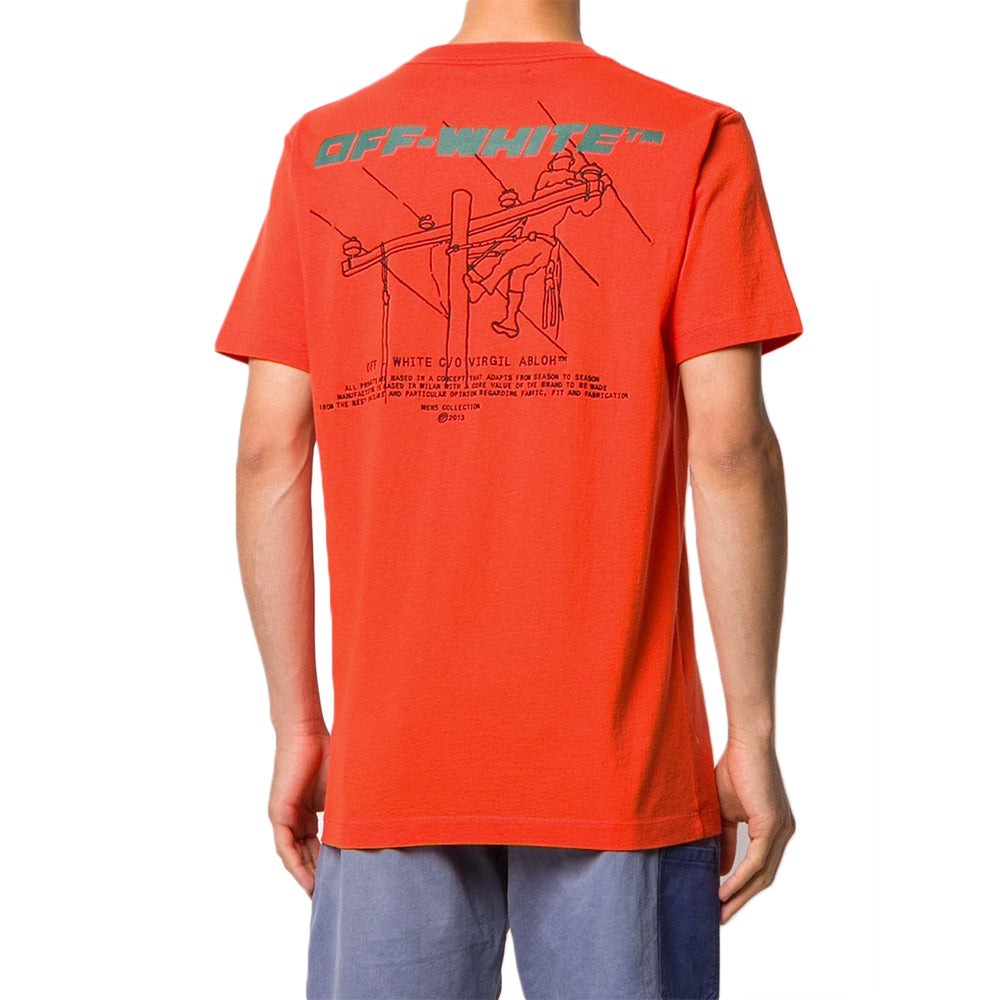 Off-White FW20 Workers Short Sleeve Mens Logo OMAA027E20JER0162055