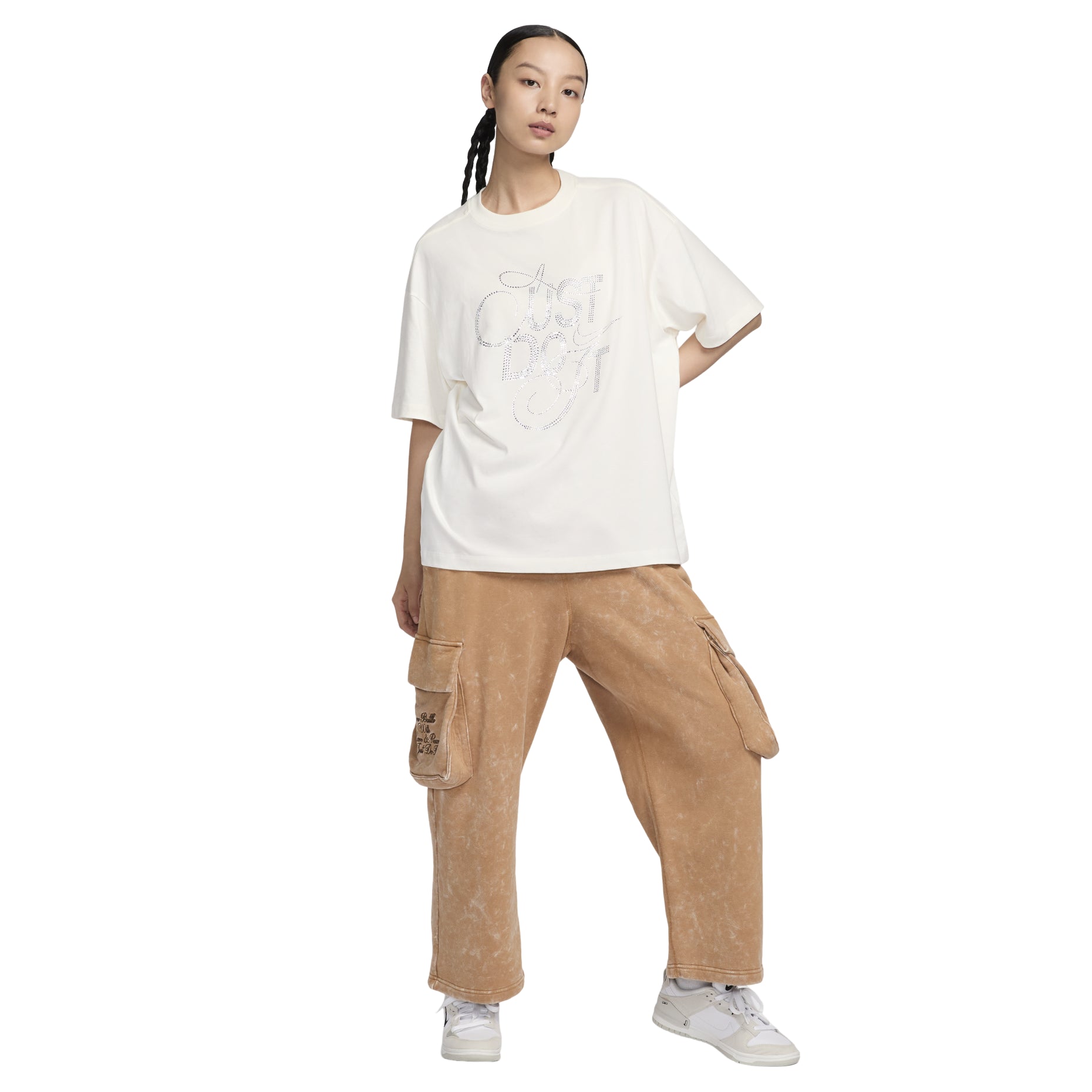 (WMNS) Nike Sportswear Oversize T-Shirts 'White Silver' FZ1154-133