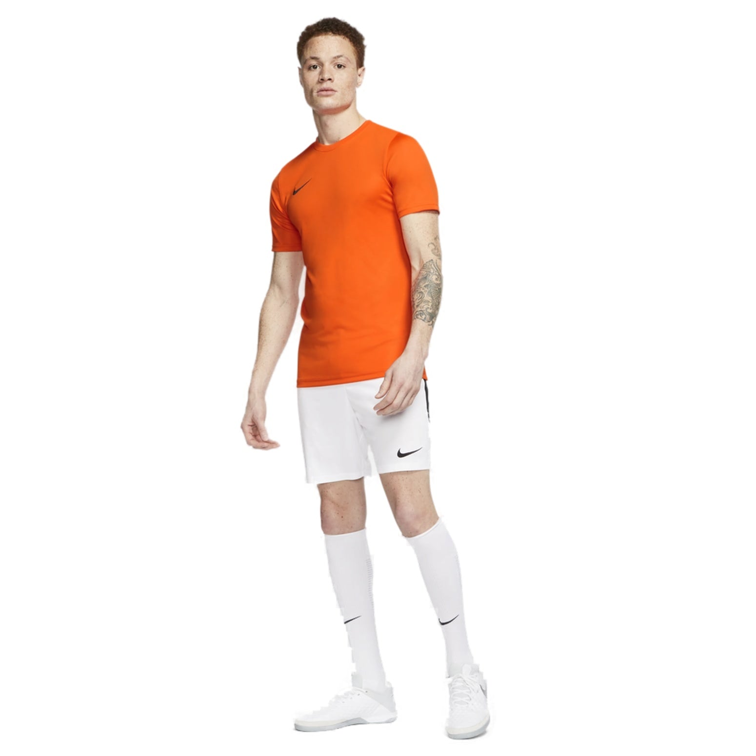 Men's Nike Dri-FIT Logo Printing Round Neck Pullover Short Sleeve Us Edition Orange T-Shirt BV6708-819