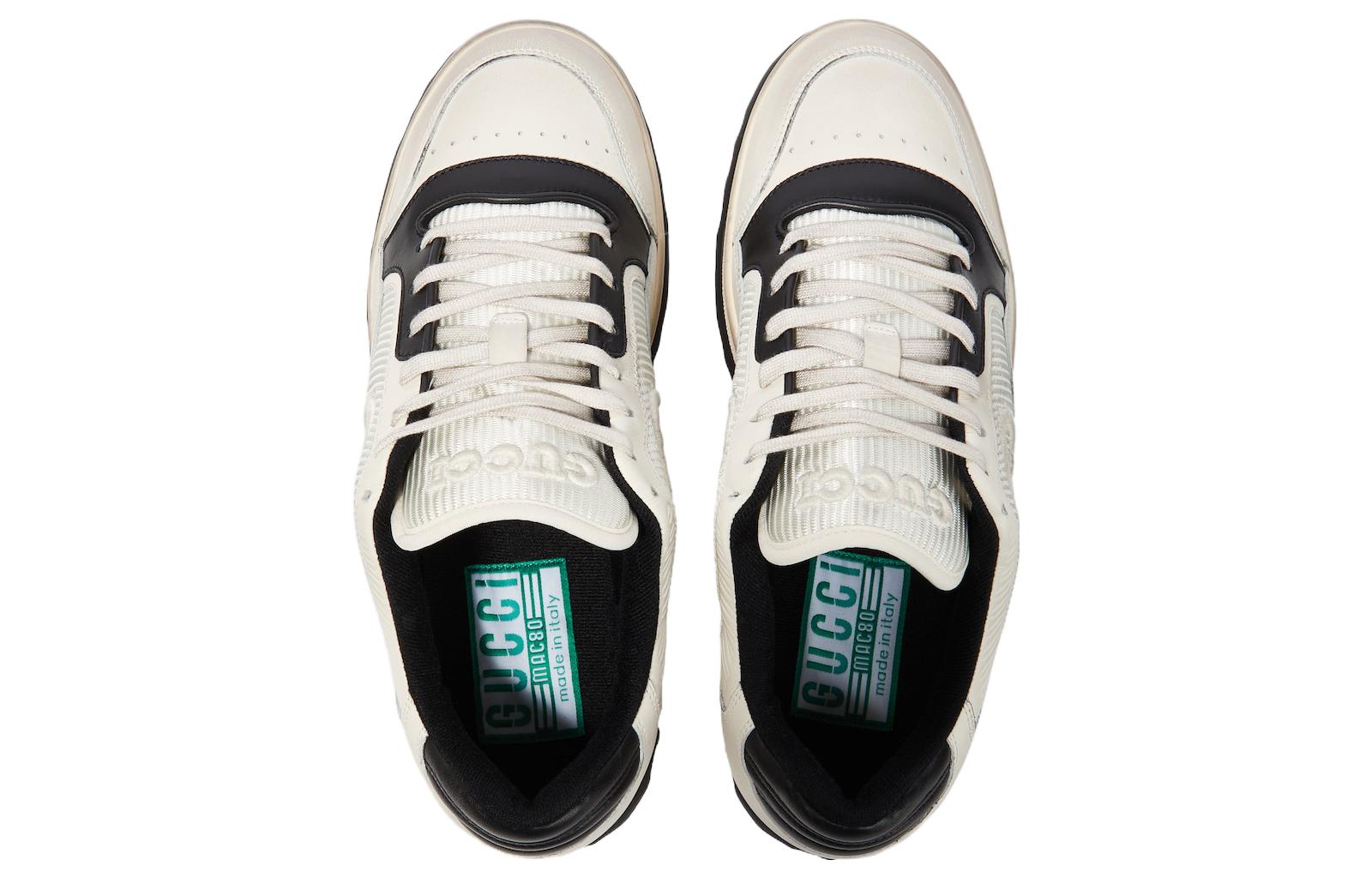 (WMNS) Gucci Mac80 Embroidered Sneakers 'White Black' 747914-AAB79-9151